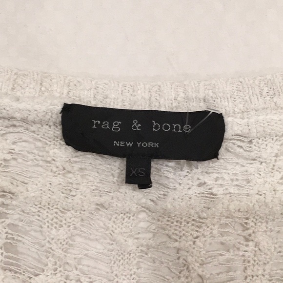 Rag & Bone Womans White V Neck Knitted Sweater - Picture 4 of 4